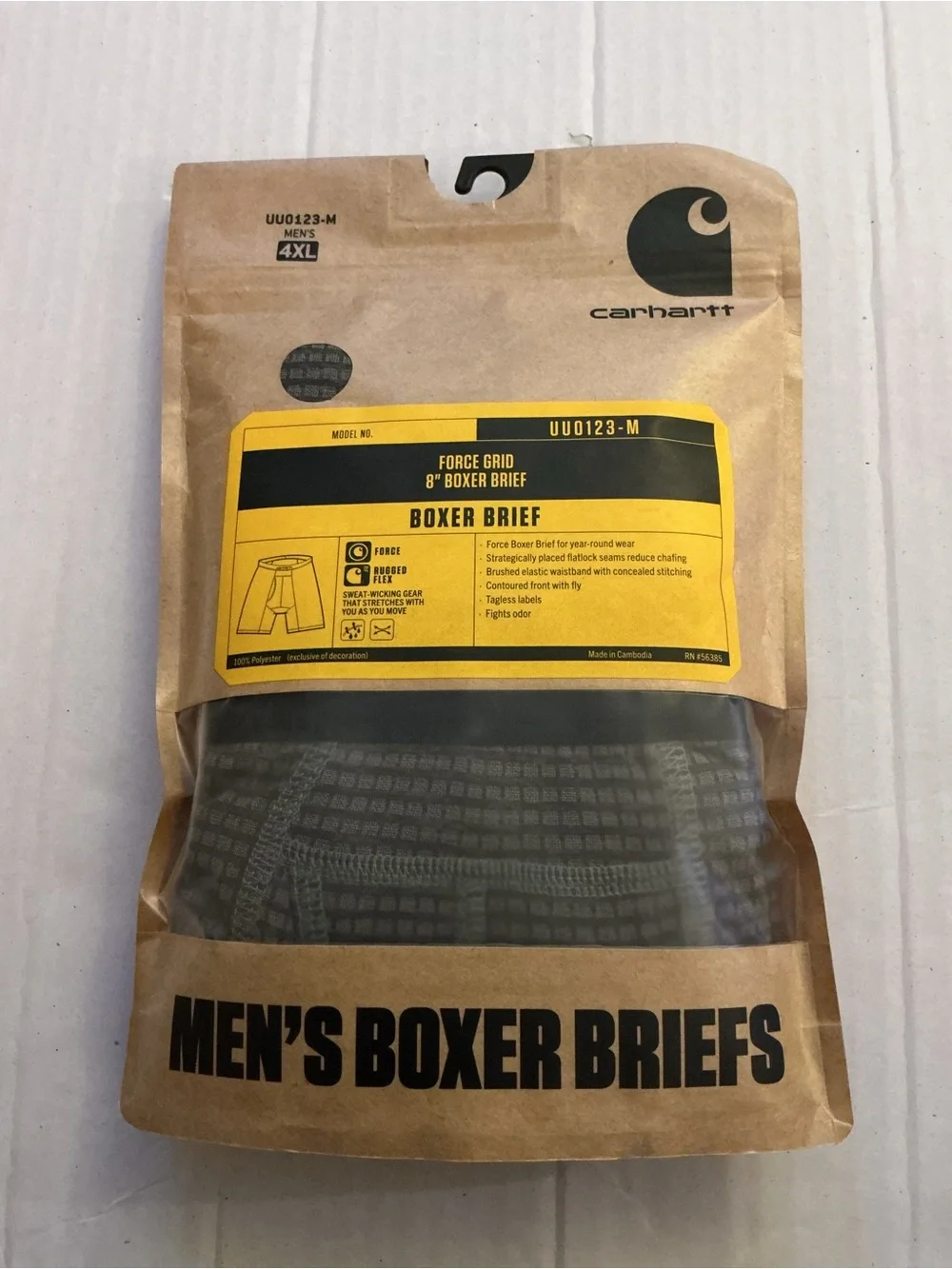 NEW Carhartt Force Grid 8” boxer brief 4XL